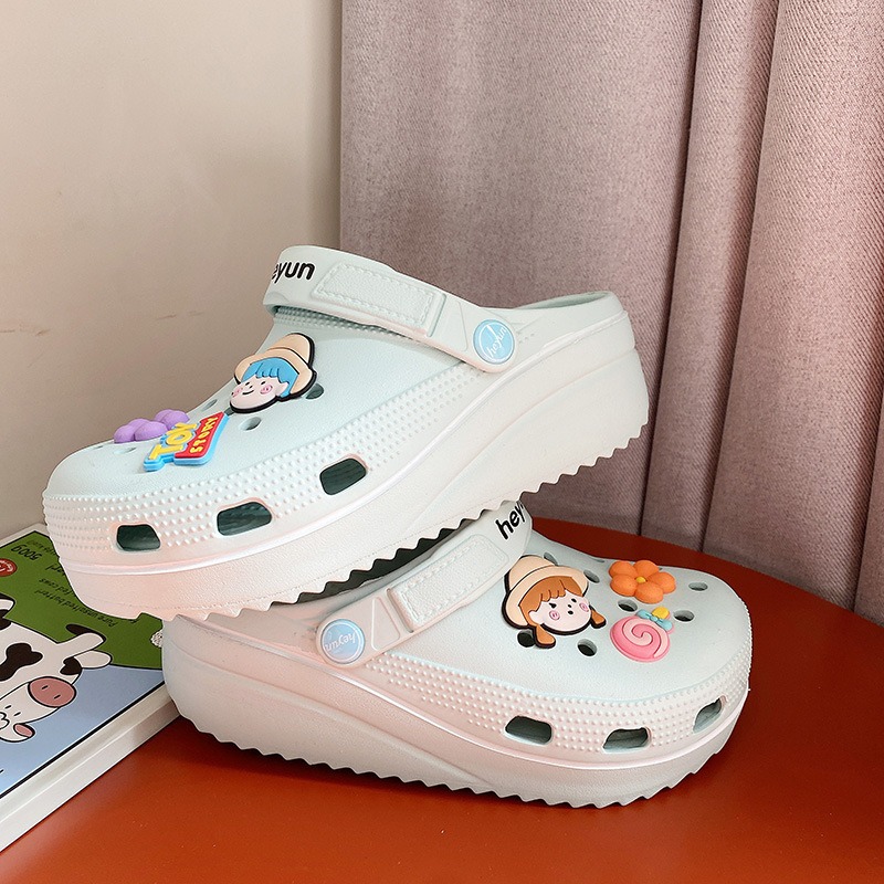 サマーガーデンシューズ、レディースクラウドガーデンシューズ、漫画ミュール下駄、漫画ビーチスリッパ、レディースビーチスリッパ