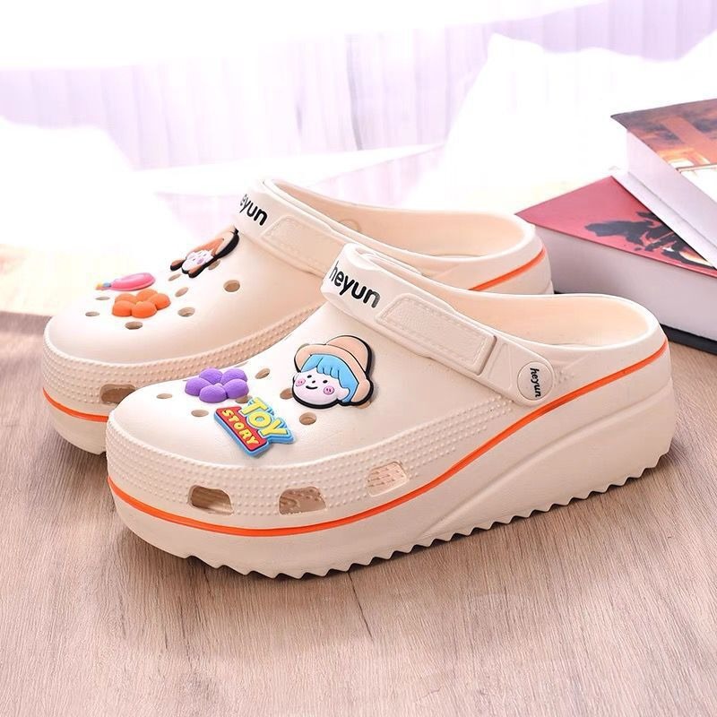 サマーガーデンシューズ、レディースクラウドガーデンシューズ、漫画ミュール下駄、漫画ビーチスリッパ、レディースビーチスリッパ