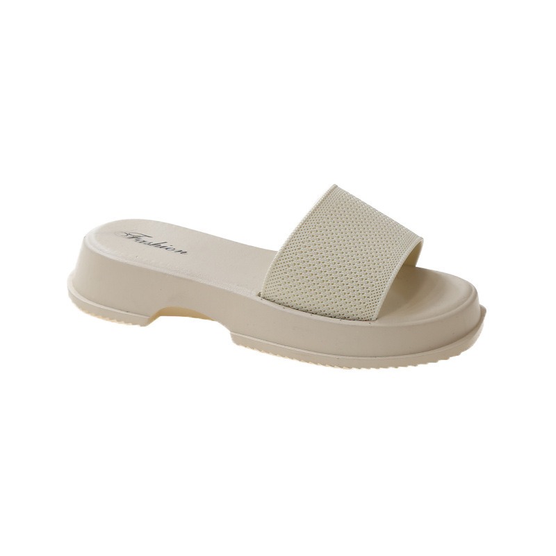 2024 新しい夏のスライドスリッパ女性のファッションサンダル厚底ウェッジヒールビーチスリッパ