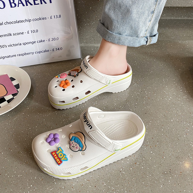 サマーガーデンシューズ、レディースクラウドガーデンシューズ、漫画ミュール下駄、漫画ビーチスリッパ、レディースビーチスリッパ