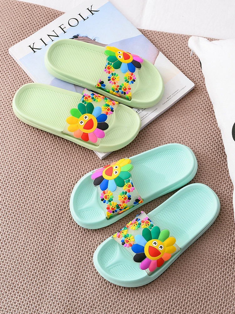 ビーチスリッパプラットフォームサンダル子供カジュアルフラットフリップフロップ女の子外夏ホームバス屋内靴
