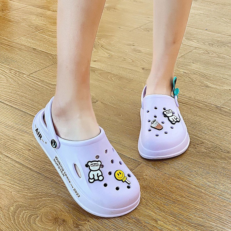 新しい子供かわいい漫画下駄キッズミュール夏のビーチスリッパサンダル洞窟穴ベビーガーデンシューズ