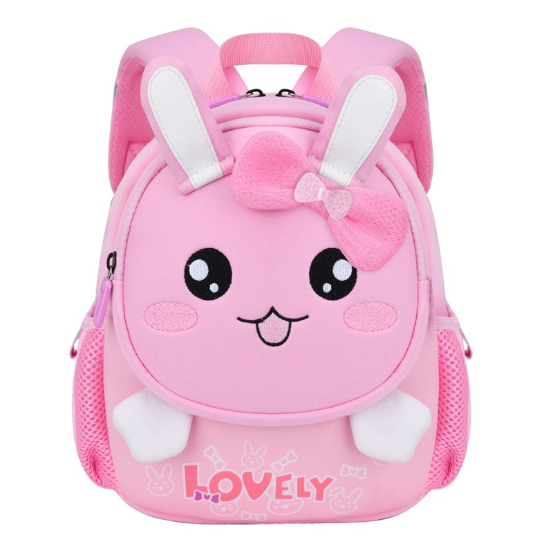 漫画ライオンウサギユニセックス年齢 5-12 学生スクールバックパック子供防水キッズスクールバッグ