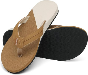 レディース2トーンフリップフロップとアーチサポートコンフォートビーチサンダル屋内屋外