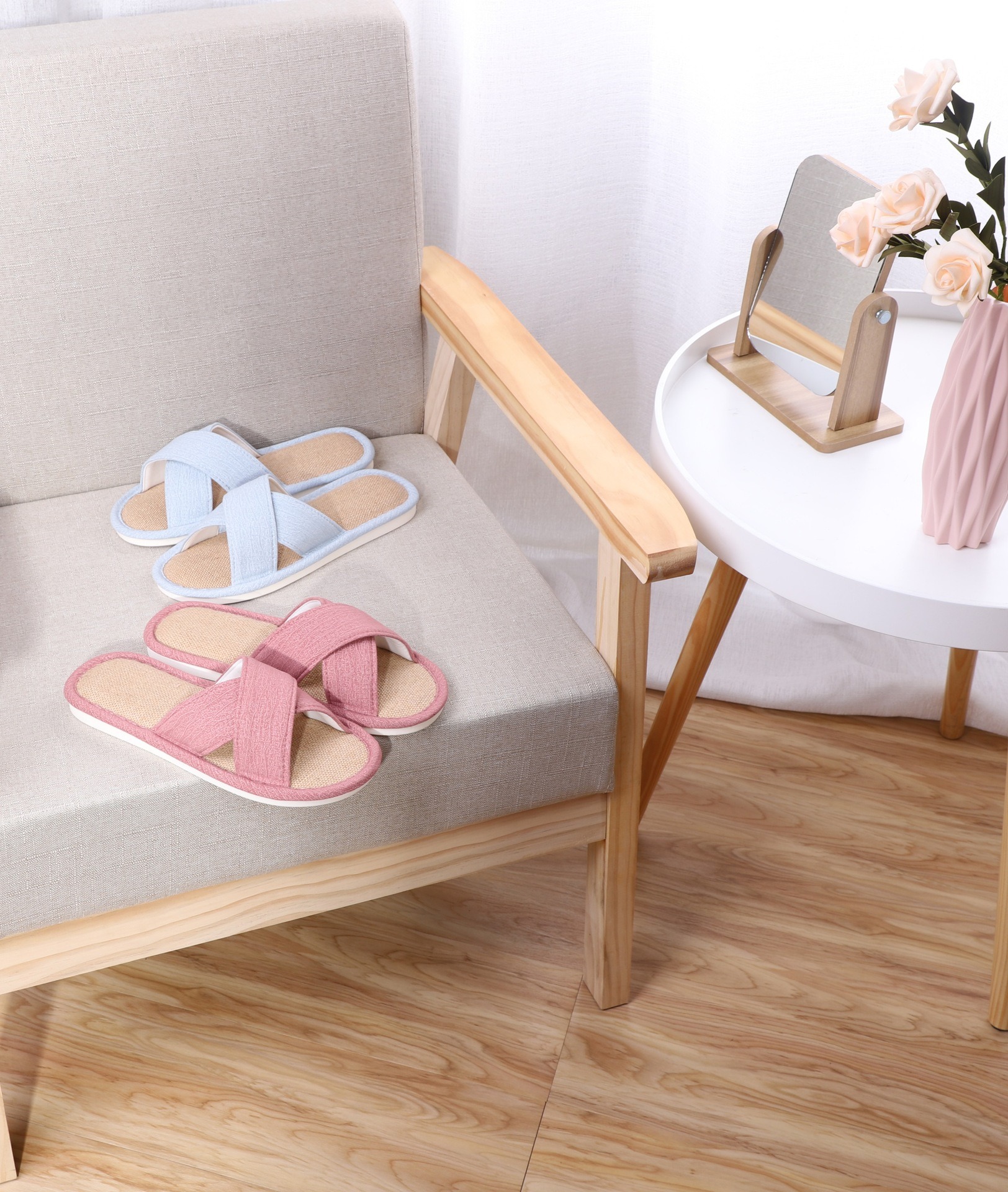 屋内フラット スライド、ホーム フラット スライド、女性用フラット スライド、男性用フラット スライド、カップル フラット スライド