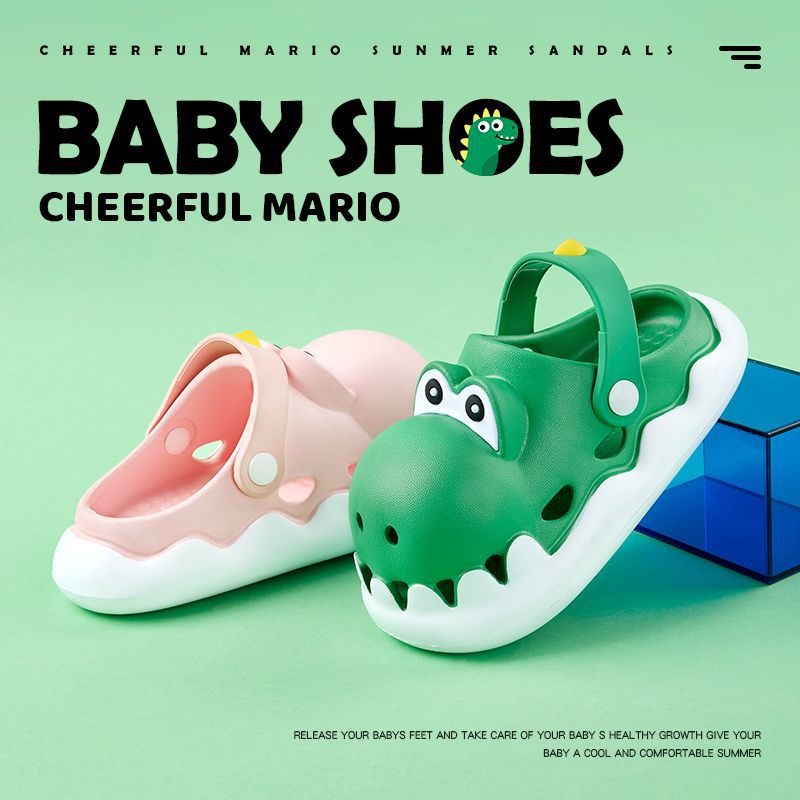 3D 恐竜漫画の下駄、3D 恐竜のビーチ シューズ、3D 恐竜の庭の下駄、かわいい漫画の庭の下駄、かわいい漫画のビーチ シューズ