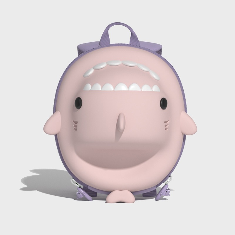 新しい 3D 子供スクールバッグ子供のバックパックサメ漫画幼児子供のバックパックファッション旅行アウトドアバッグ