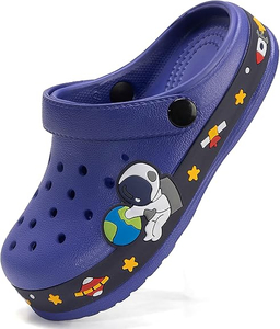 子供たちの詰まり男の子の女の子の庭の靴ユニセックス・チャイルドの漫画スライドサンダルとピボットヒールストラップ