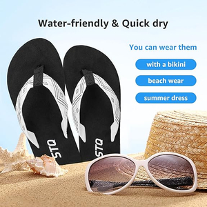 レディースクイックドライフリップフロップ丨アーチサポートひもサンダル