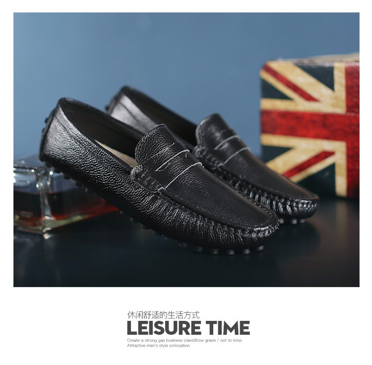 本革メンズカジュアルシューズ高級ブランドメンズローファーモカシン通気性スリップオンブラックドライビングシューズ