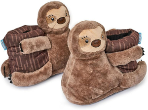 小さな動物かわいい柔らかい厚い綿の冬の浴室暖かいナマケモノのスリッパ男性、女性、子供のための面白いぬいぐるみ靴
