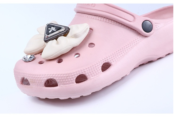 1 個ちょう結び下駄チャーム緑、青、白、黒の弓 PVC 靴アクセサリー装飾カップル子供ギフト